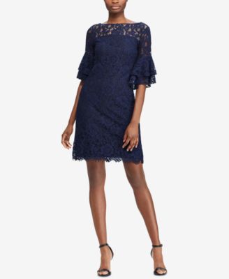 ralph lauren lace bell sleeve dress