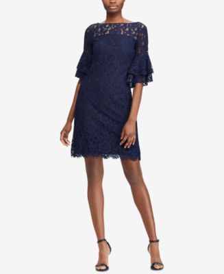Ralph Lauren Lace Dress Macy's Georgette Gown Macys Ralph Lauren Plus  Size Dresses Womens Dresses