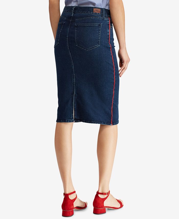 Ralph lauren plus size denim skirt Clearance