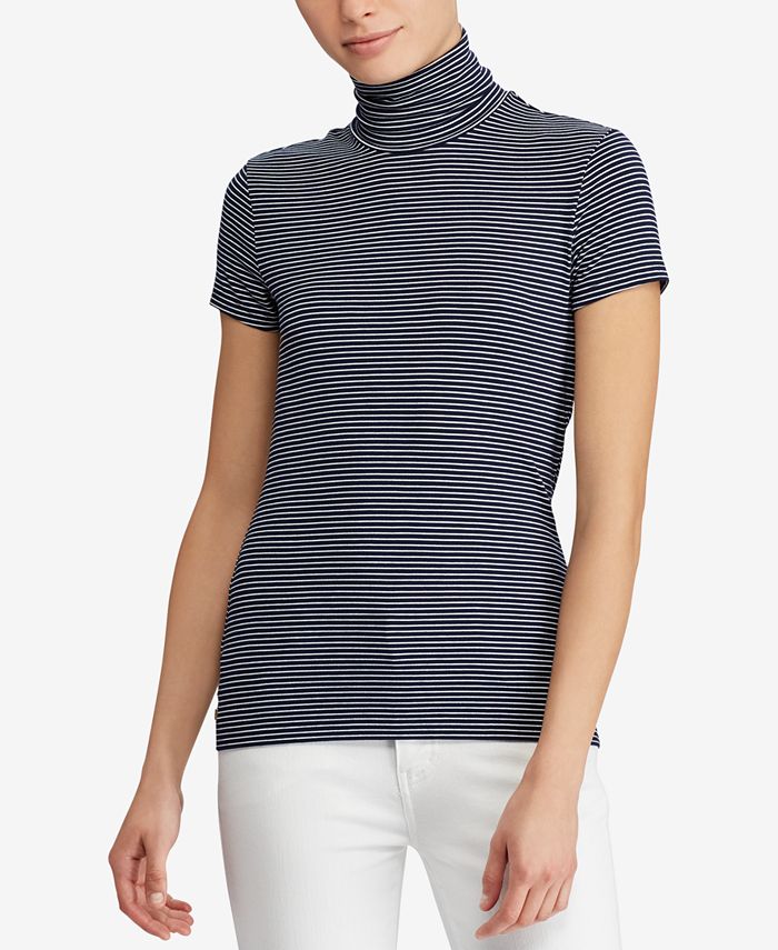 Lauren Ralph Lauren Short Sleeve Turtleneck Top Macy s