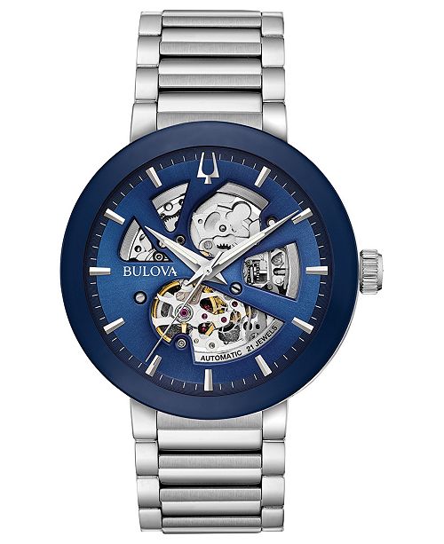 Bulova Men's Futuro Stainless Steel Bracelet Watch 42mm & Reviews - All