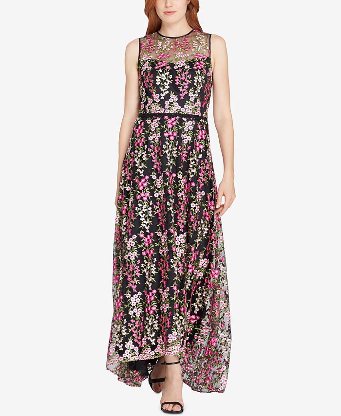 Tahari asl embroidered gown hotsell