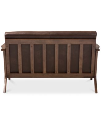 Wynona Faux Leather Loveseat