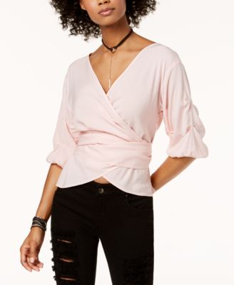 The Edit By Seventeen - Juniors' Wrap Top