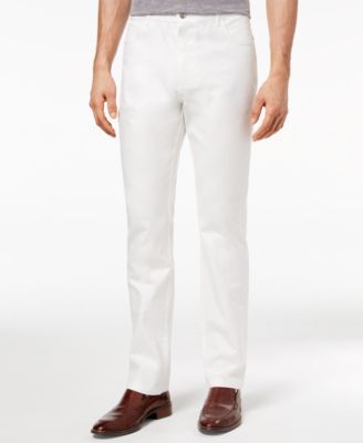 Ryan Seacrest Distinction - Men's Slim-Fit Stretch Tonal-Plaid Denim Suiting Pants
