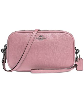 coach pebbled crossbody clutch
