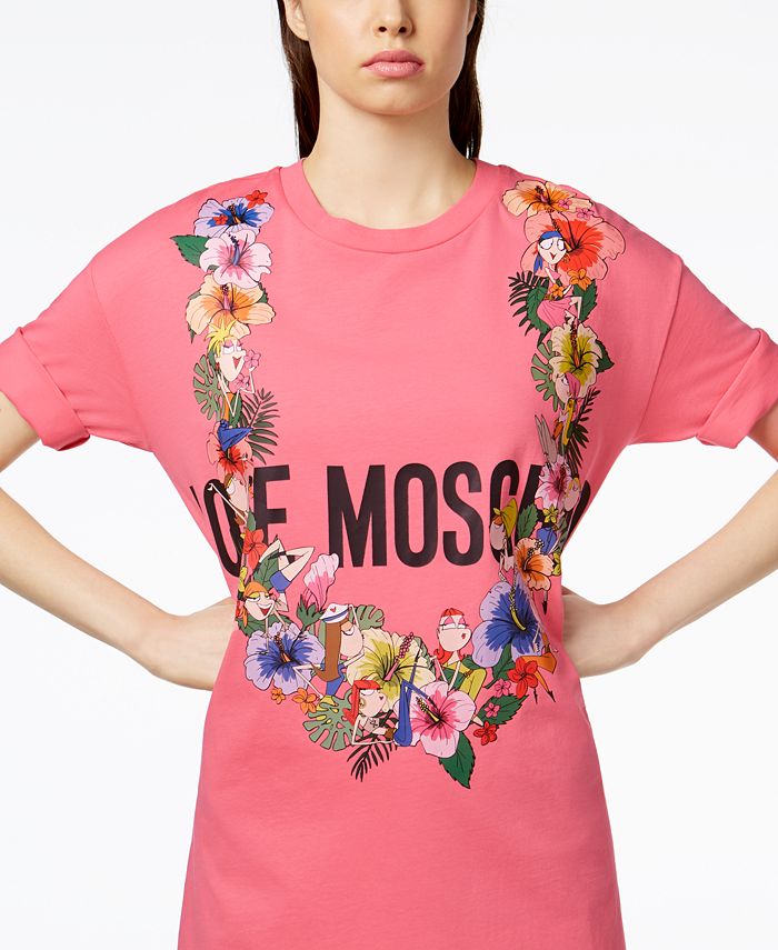Love Moschino Cotton Logo T-Shirt Dress - Macy's