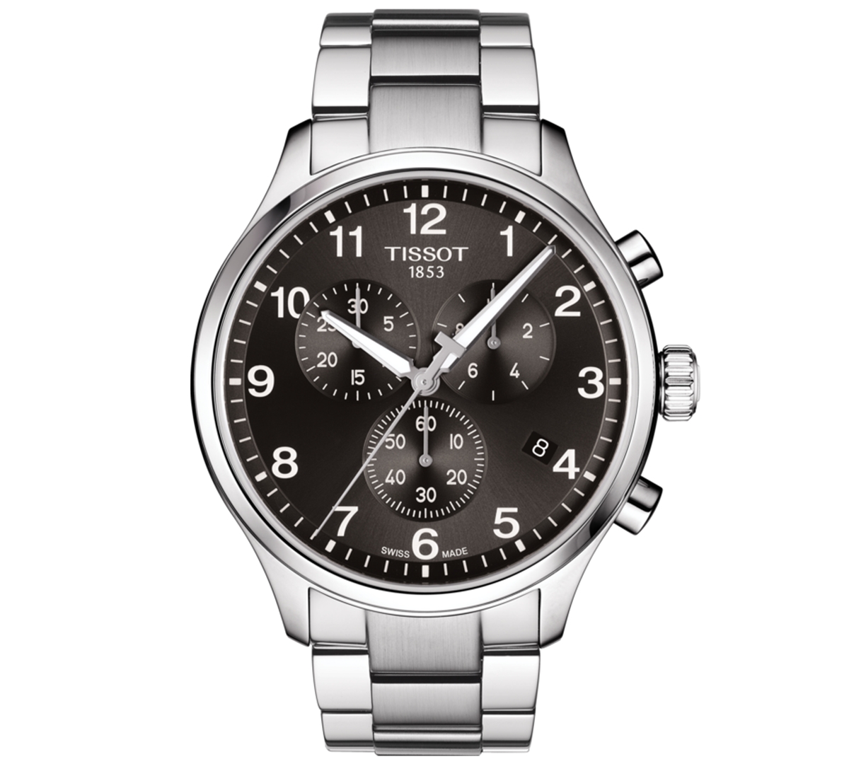 Men's Swiss Chronograph Chrono Xl Classic T-Sport Stainless Steel Bracelet Watch 45mm