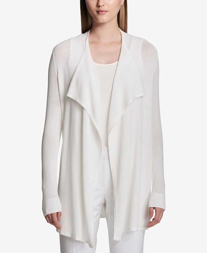 Reorganiseren Het is goedkoop symbool Calvin Klein Drape-Front Cardigan & Reviews - Sweaters - Women - Macy's