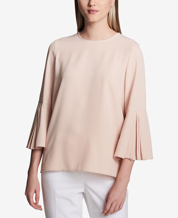 Calvin Klein White Bell Sleeve Top PLUS main image 1