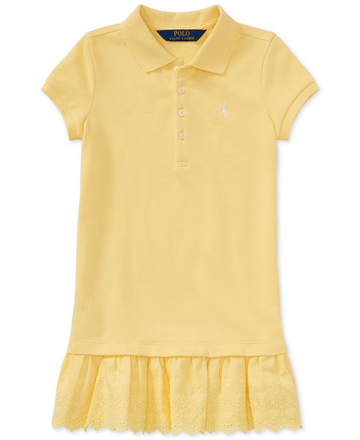 Polo Ralph Lauren Ralph Lauren Mesh Polo Dress, Little Girls - Macy's