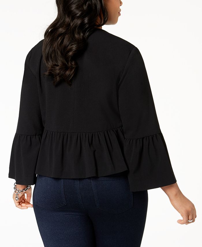 Michael Kors Plus Size Peplum Jacket - Macy's