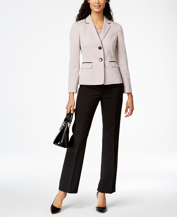Le Suit Textured Two-Button Pantsuit & Reviews - Wear to Work - Women ...