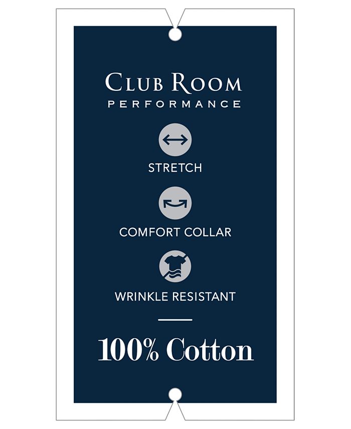 Club Room - Men's Classic/Regular-Fit Performance Stretch Yarn-Dyed Pinpoint Dress Shirt