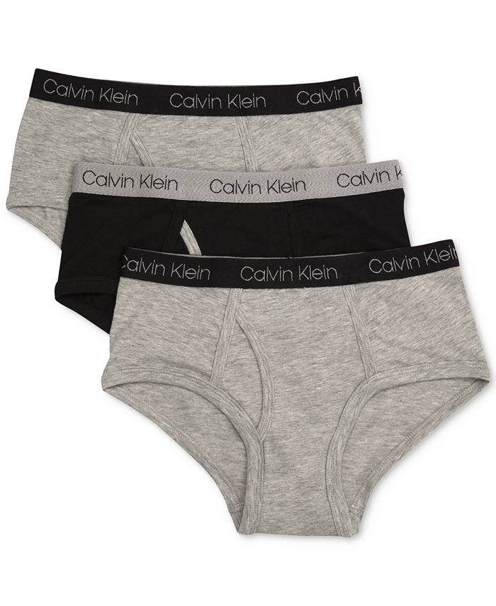 Calvin Klein 3-Pk. Cotton Briefs, Little Boys & Big Boys - Macy'S