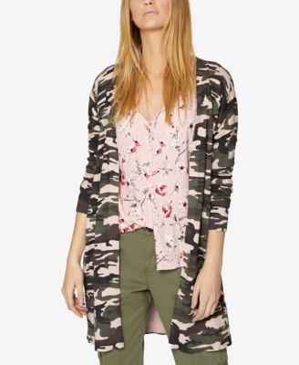 camo duster cardigan