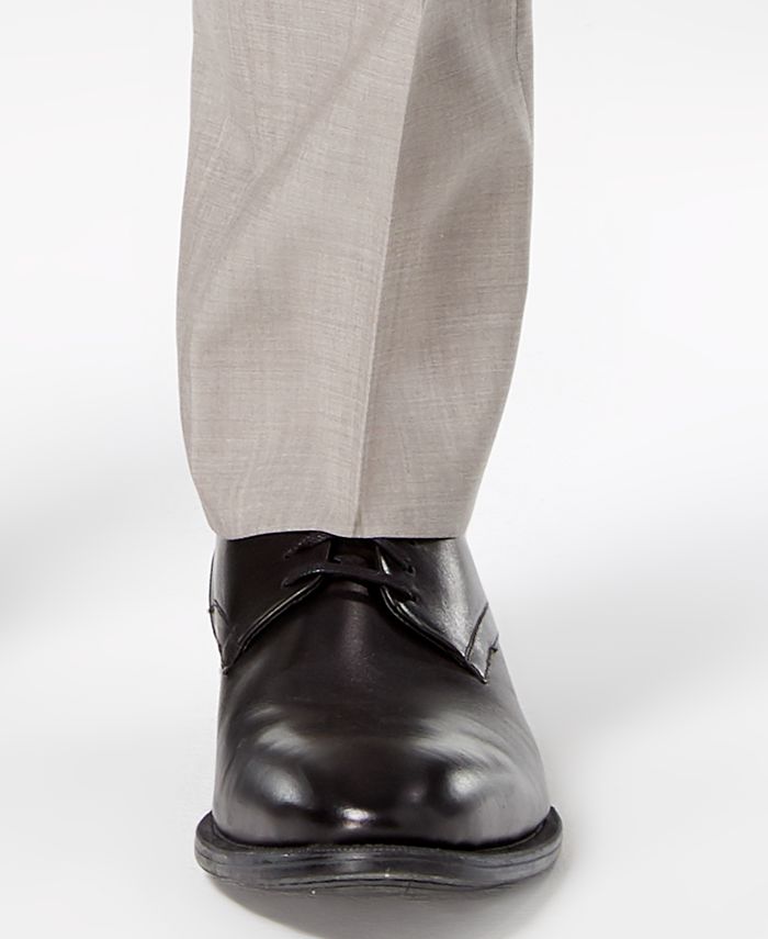 Calvin Klein CLOSEOUT! Men's XFit Stretch Light Gray Solid SlimFit