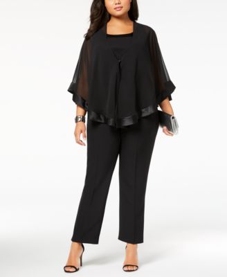 Alex Evenings - Plus Size 2-Pc. Cape Jacket & Shell