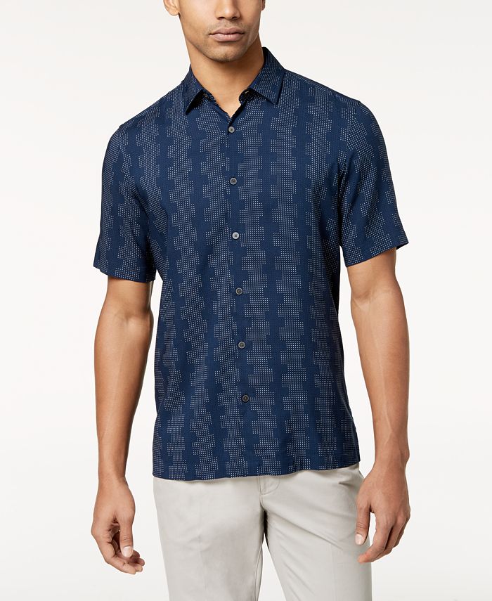 Alfani Men's Geometric Dot-Print Shirt, Created for Macy's & Reviews ...