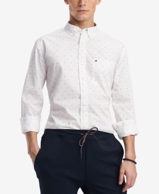 Tommy Hilfiger - Men's Dewitter Scattered Logo-Print Pocket Shirt