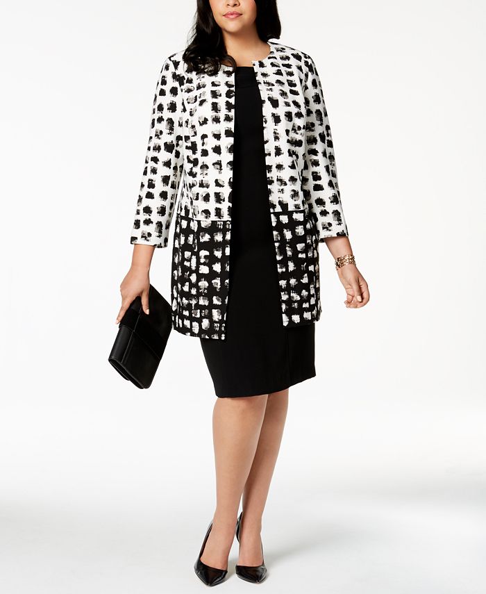 Kasper Plus Size Open Front Topper Jacket Macy s