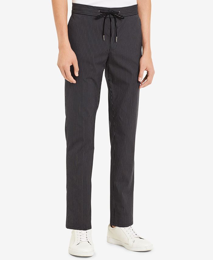 Calvin Klein Men's Pinstripe Drawstring Pants & Reviews - Pants - Men -  Macy's