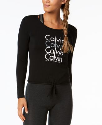 Calvin Klein - Long-Sleeve Cropped T-Shirt
