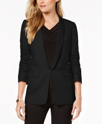 Tahari ASL Ruched-Sleeve Blazer - Macy's