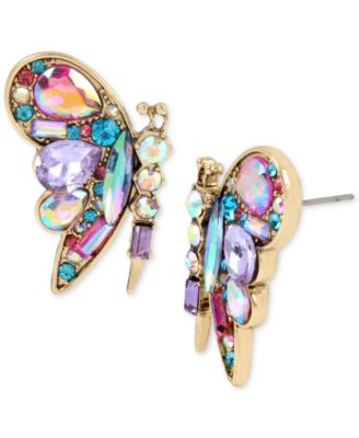 Betsey Johnson cheapest RHINESTONE & PEARL BUTTERFLY EARRINGS