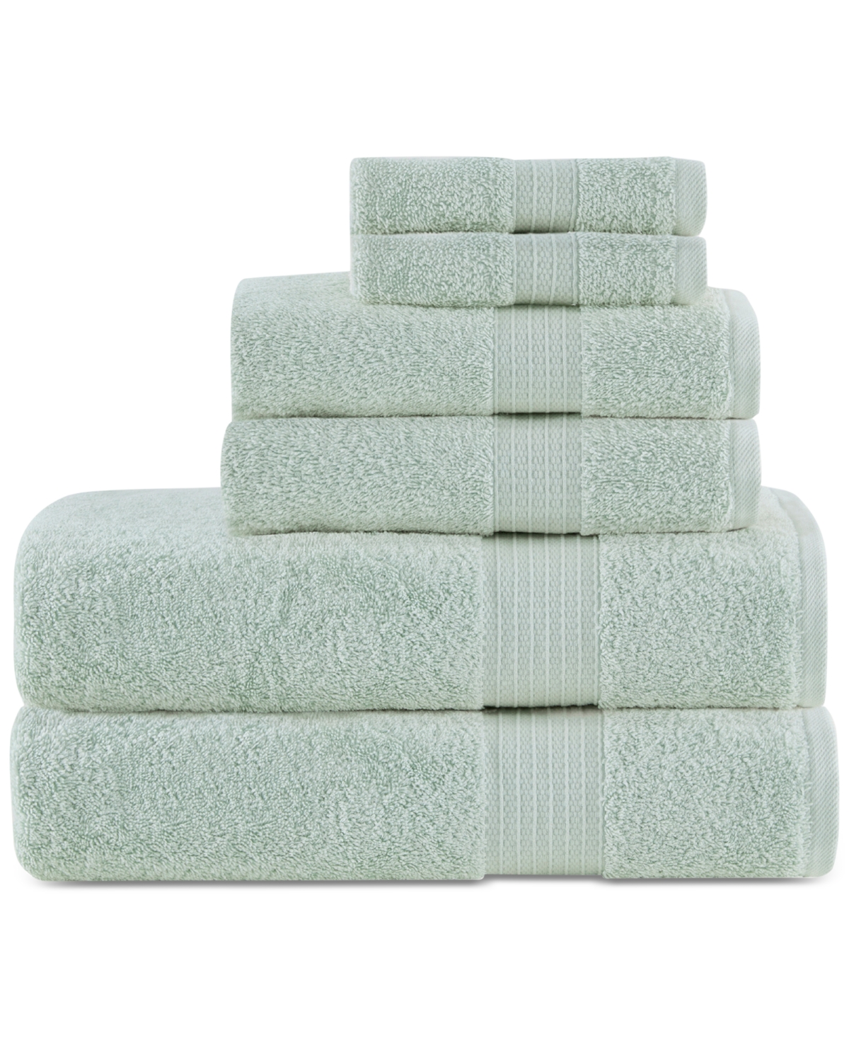 Madison Park Quick Dry 6-pc. Bath Towel Set Bedding In Green