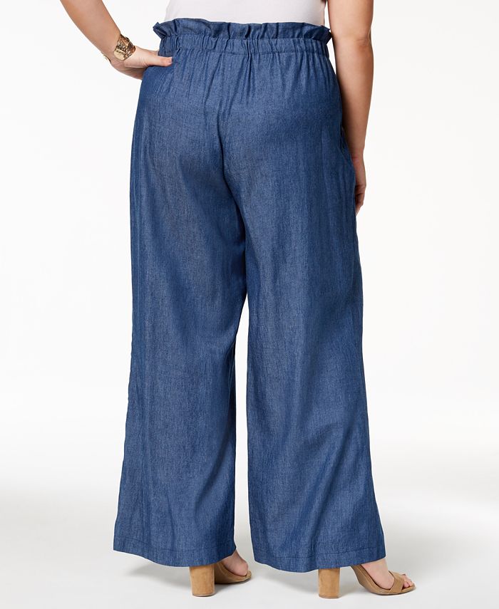 John Paul Richard Plus Size Chambray Soft Pants - Macy's