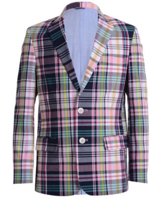 tommy hilfiger plaid blazer