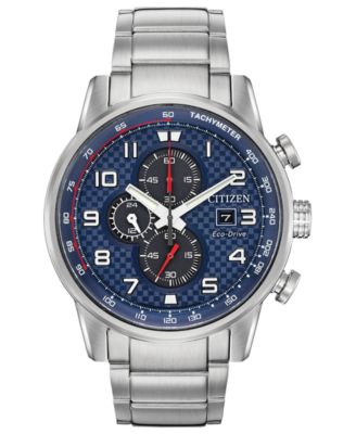 Citizen - Men's Chronograph Primo Stainless Steel Bracelet Watch 45mm
