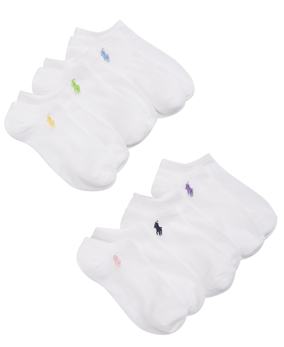 Ralph Lauren Kids' Polo  6-pack Low-cut Socks, Little & Big Girls In White
