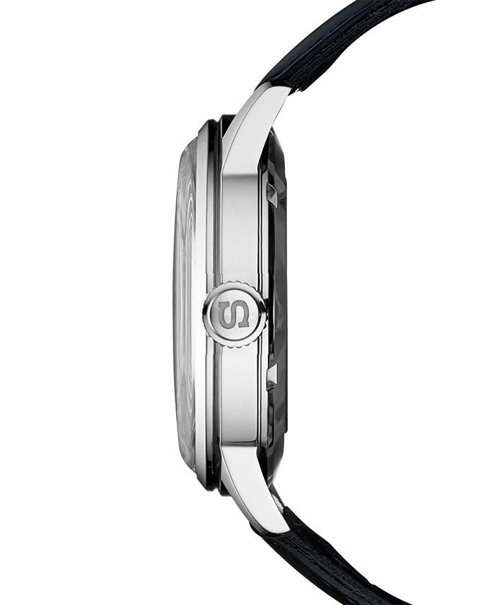 Seiko Men's Automatic Presage Black Leather Strap Watch 40.5mm Macy's
