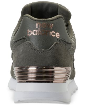 new balance women's 574 rose gold casual sneakers from finish line