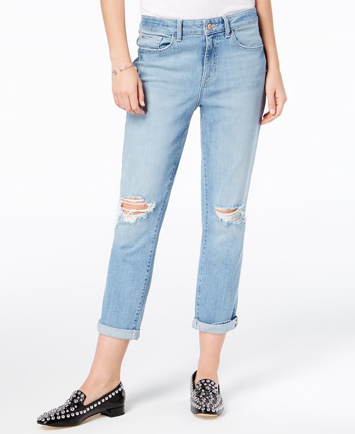 M1858 Cora Ripped Slim Boyfriend Jeans, Created for Macy's & Reviews ...