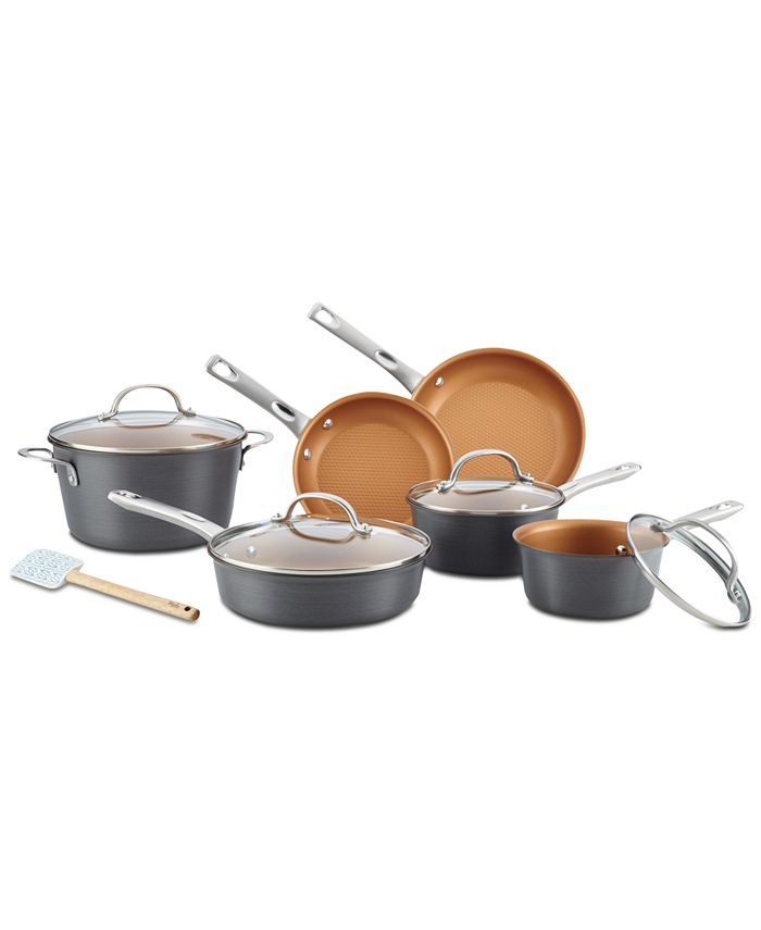 Ayesha Curry 11Pc. HardAnodized Aluminum Cookware Set Macy's