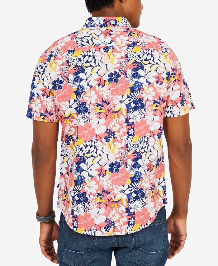 Nautica Men's Floral Classic Fit Short Sleeve Shirt - Macy's