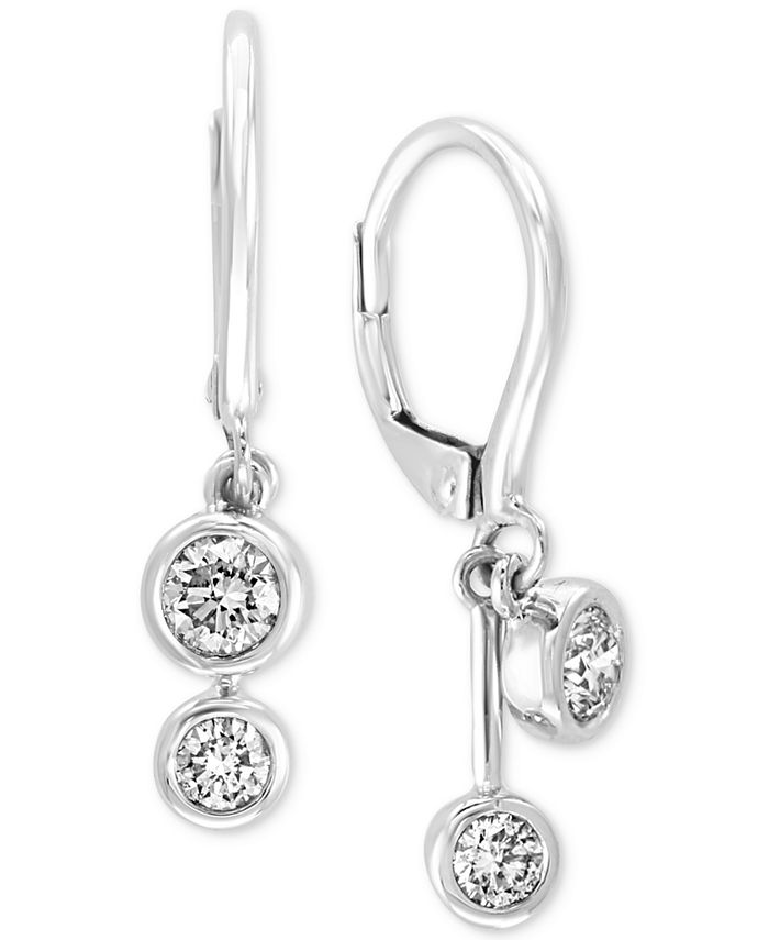 EFFY Collection EFFY® Diamond Bezel Drop Earrings (1/2 ct. t.w.) in 14k ...