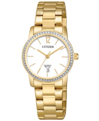 Citizen - Women's Quartz Gold-Tone Stainless Steel Bracelet Watch 27mm