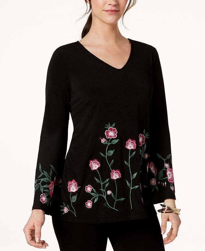 macy's alfani petite tops