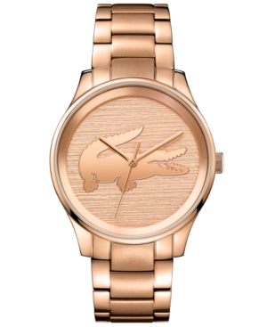 image of Lacoste Women-s Victoria Rose Gold-Tone Stainless Steel Bracelet Watch 38mm