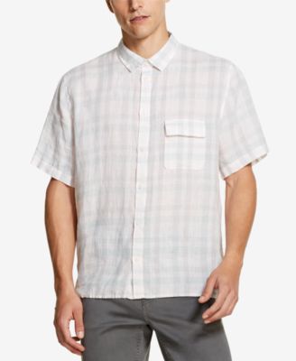 DKNY - Men's Plaid Linen Shirt