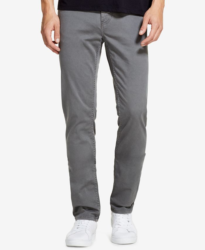 DKNY Men's Slim-Straight Fit Stretch Twill Pants, Created for Macy's ...