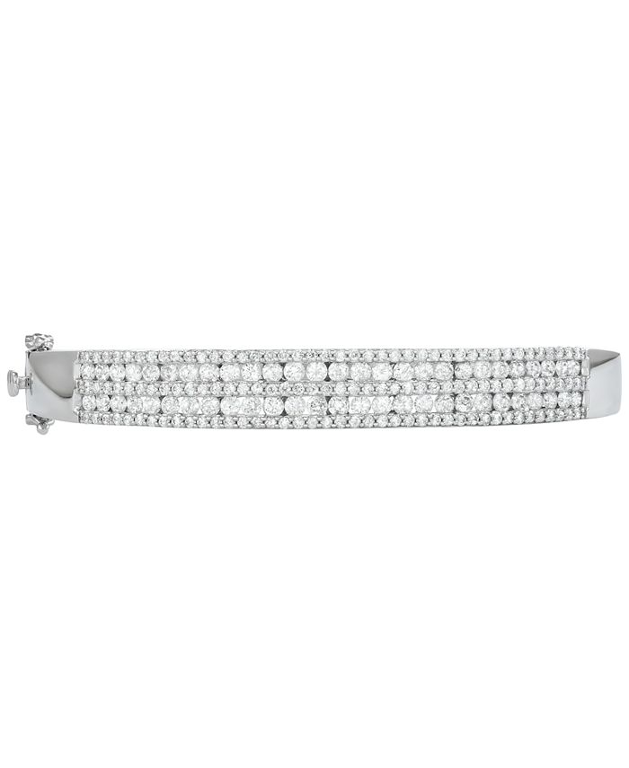 Macy's Diamond Multi-Row Bangle Bracelet (3-1/2 ct. t.w.) in 14k White ...