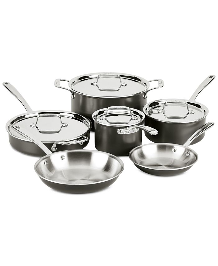 AllClad LTD 10Pc. HardAnodized Stainless Steel Cookware Set Macy's
