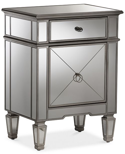 Furniture Claudia Mirrored Nightstand Reviews Furniture Macy S