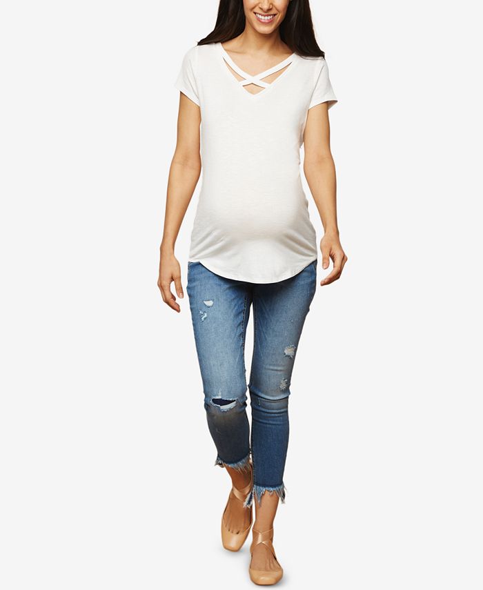 Jessica Simpson Maternity Cropped Skinny Jeans Macy's