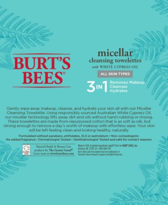 Burt's Bees Micellar Cleansing Towelettes, 30-Pk.